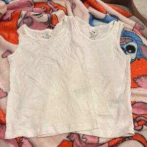 Bundle of 2 H&M Basic White Tank Tops for Kids